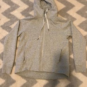 Lulu Zip Up Jacket — Light grey